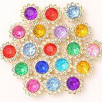 ZENAHA 50 adet 16mm yuvarlak güneş çiçek dikmek Rhinestones kristaller üzerinde dikmek Metal pençe ayarları elbise elbise ayakkabı çanta dekorasyon