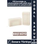 Zenara Bitkisel Organik Doğal Saç Yüz Vücut El Kullanım Cilt Kuruluğuna Etkili Sabun Keçi Sütü 5 Adet