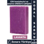 Zenara Bitkisel Organik Doğal Saç Yüz Vücut El Kullanım Cilt Onarıcı Temizleyici Sabun Lavanta