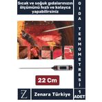 Zenara Ergonomik LCD Ekran Çift Ölçüm Birimi Hafızalı Et Sıvı Mama Sıcak Soğuk Saplamalı GIDA TERMOMETRESİ