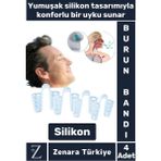 Zenara Premium Rahat Nefes Alıp Verme Uyku Horlama Burun Delik Aparatı 4 Adet - Şeffaf