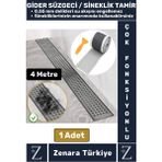 Zenara Suya Dayanıklı 0.55 mm Delikli Sineklik Tamir Kiti Gider Süzgeci Saç Kıl Ayırıcı 12 cm x 4 Metre