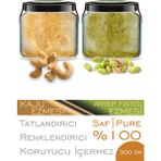 Zencefil Organik 2 Çeşit Saf Ezme Antep Fıstığı Ezmesi Kaju Ezmesi Cam Kavanoz 330 cc - 300 gr