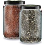 Zencefil Organik Bi Kavanoz Saf Beyaz Çay + Bi Kavanoz Saf Rooibos Kırmızı Çay 660 Cc'lik 2 Cam Kavanoz Katkısız - Bitki Çayı