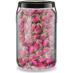 Zencefil Organik Tomurcuk Kırmızı Gül Kurusu Bi Kavanoz 660 cc Cam Kavanozda Koyu Pembe Tomurcuk Gül Dried Rose Bud - Bitki Çayı