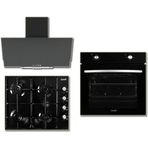 Zendi ZD1001B+ZO21411B+ZF3001B Siyah 3'lü Ankastre Set