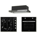 Zendi ZD1201B+ZO21411B+ZF3001B Siyah 3'lü Ankastre Set