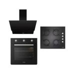 Zendi ZS4003B Ankastre Set -Cam Davlumbaz-Cam Ocak-Statik Fırın ( ZD1011B-ZO22471B-ZF3311B)