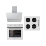 Zendi ZS4006W Beyaz Ankastre Set-Cam Davlumbaz-Cam Ocak-Turbo Fırın ( ZD.1012.W-ZO.22472.W-ZF.3012.W)
