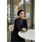 Zeneva Collection Siyah Parmak Geçmeli Kadın Body – Esnek Kumaş