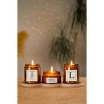 Zengemtx Oğlak Burcu Ritüel Koku 3 Lü Mum L HARFI-666 Içsel Denge ve Ki Değerini Bulma - Krem - Gri - 4 Adet