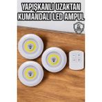 Zengezur Mutfak Dolap Altı Işığı Uzaktan Kumandalı Yapışlı Kablosuz Pilli - Yeşil - Renkli