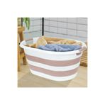 Zengin Çarşım 38 Litre Katlanabilir Silikon Çamaşır Sepeti Akordiyon Katlanır Sele Yer Kaplamayan Taşınabilir Ergonomik Kulplu Dayanıklı ve Hafif Depolama Sepeti Banyo ve Ev Kullanımı Kirli Sepeti (PEMBE, 38 LİTRE)