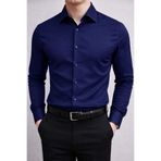 ZENGOLL & RAMİRES Erkek LACİ Slim Fit Dar Kesim Düz Sert Yaka Uzun Kollu gömlek