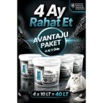 ZeniCat 4 Al 3 Öde! Aktif Karbonlu Bentonit Kedi Kumu– Ince Taneli, Güçlü Topaklanan, Koku Kontrolü, Kovalı