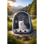 ZeniCat Premium Astronot Tasarım Kedi Taşıma Çantası - Mavi