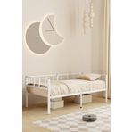 Zenit Metal Karyola Beyaz , Ölçü Seçenekli, Korkuluklu Karyola, Daybed