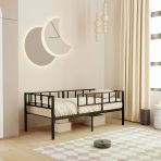 Zenit Metal Karyola Siyah 90X200 Cm, Korkuluklu Karyola, Daybed