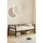 Zenit Metal Karyola Siyah, Korkuluklu Karyola, Daybed, Ölçü Seçenekli