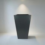 Zenith 60 cm Dikey Metal Saksı - İç ve Dış Mekan Modern Dekoratif Saksılık (60×35/25 cm) (Antrasit)