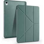 Zenith Works Galaxy Tab S11 Kılıf Zore Tri Folding Kalem Bölmeli Standlı Kılıf - Koyu Yeşil