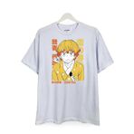 Zenitsu Agatsuma Demon Slayer Baskılı Loose Fit Bisiklet Yaka Unisex Tişört