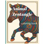 Zentangle Animal Coloring Book for Adults |: A Relaxing Coloring Experience with 24 Unique Intricate Animal Designs | 8.5x11 Inch