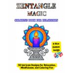 Zentangle Magic: Coloring Book for Relaxation: 50 Intricate Designs for Mindfulness and Coloring Fun with Animals, Flowers, Fantasy & Abstract Patterns With 5 Dice Games