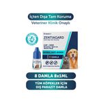 zentiavet Köpek Dış Parazit Ense Deri Damlası Köpek Bit Kene Pire Anti Parazit Uzaklaştırıcı Bitkisel 8 Tüp Da