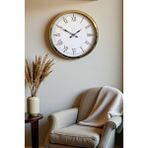 Zentime İhtişamlı Gold 52 Cm Metal Roma Rakamlı Lüks Duvar Saati - 55