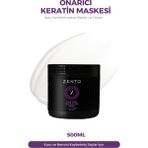 Zento Keratin Saç Maskesi 500 ml Onarıcı Krem Saçları Besleme ve Karmaşıklığı Çözme - 1