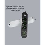 Zenvia 3 USB Çıkışlı Hızlı Şarjlı Anahtarlı Üçlü Priz Znv-Tcndym - 1 - Çok Renkli