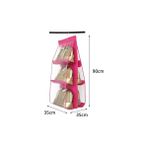 Zenvia 6 Gözlü Pratik Dolap Içi Çanta Askılığı/organizer (Pembe) ZNV-EVVN3263 - Renkli