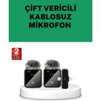 Zenvia Canlı Yayın ve Video Çekimleri Için Çiftli Kablosuz Yaka Mikrofon - 1 - Renkli