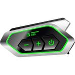 Zenvia D60 Motor Kask Kulaklık Rgb Modlu Motosiklet Kulaklık Su Geçirmez 5.3 Bluetooth Intercom - Kırmızı