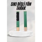 Zenvia Düzleştirici Fırça Saç Düzleştirici Arada Fön Tarak Taşınabilir - Ahşap - Gri