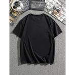 Zenvia Erkek Dağ Grafikli Tişört, Yaz Için Büyük Beden Rahat T-Shirt - Siyah