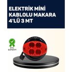Zenvia Ev ve Ofis Için 3 Metre Kablolu 4 Priz Makarası
