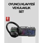 Zenvia Gaming Set Işıklı Klavye Mouse + Bluetooth 5.2 Kulaklık Oyuncu Paketi