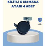 Zenvia Kilitli Mobilya Tekerleği 6 cm 4’lü Kolay Kurulum