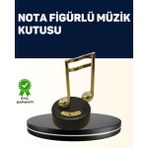 Zenvia Melodious Music Altın Nota Figürlü Müzik Kutusu ZNV-254110 - Ahşap