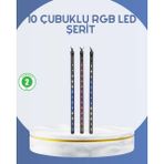Zenvia Mey Ithalat® Dış Mekan LED Kayan Yıldız Işığı 10 Çubuk Aydınlatma - Renkli