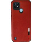 Zenvia Mey Ithalat® Realme C21 Kılıf Loop Deri Silikon - Kırmızı