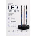 Zenvia Mey Ithalat® Rgb LED Dış ve Iç Mekan Süsleme Işığı 10 Çubuklu Şerit - Renkli