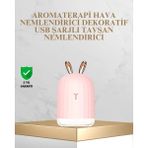 Zenvia Mey Ithalat® Tavşan Kulak Tasarımlı 200 ml USB Aroma Difüzör ve Hava Nemlendirici - Renkli