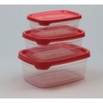Zenvia Plastik Saklama Kabı 3'lü 400 ml - 670 ml - 1.2 Lt. ROYALEKS-BNM-0513 (ZNV-556) - Renkli