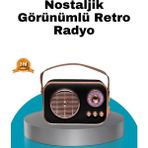 Zenvia Retro Tarz Kablosuz Radyo – Bluetooth, USB ve Tf Kart Girişli ZNV2025 - Ahşap