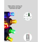 Zenvia Taşınabilir Pil Ile Çalışan LED Işık – 2x2 Metre Perde Modeli - 1 m - Renkli