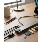 Zenvia Type C Çoklu Port Hub 8 Port USB HDMI Sd Kart Ethernet Adaptör - 0 - Siyah