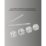 Zenvia Yeniden Kullanılabilir 304 Çelik Metal Buz Küpleri 4'lü Set Znv-Tcndym - 001-Renkli